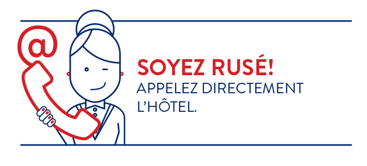contatta il tuo albergo - messaggio breve - lingua francese
